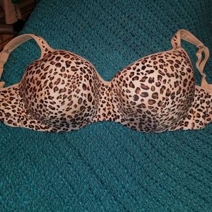 40G Cacique Leopard print padded underwire bra